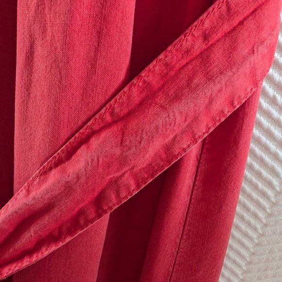 Anthropologie Cloth & Stone Halter Maxi Dress Size XS Small Faded Red Side Slit - Picture 9 of 15